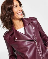 I.n.c. International Concepts Women's Faux-Leather Jacket, Created for Macy's