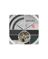 Bulova Men's Automatic Frank Lloyd Wright The Oculus Black Leather Strap Watch 39mm