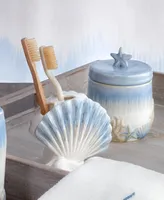 Avanti Abstract Coastal Seashells & Coral Ceramic Toothbrush Holder