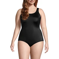 Lands' End Plus Mastectomy Tugless One Piece Swimsuit Soft Cup