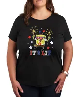 Hybrid Apparel Trendy Plus Size SpongeBob SquarePants 4th of July Graphic T-Shirt
