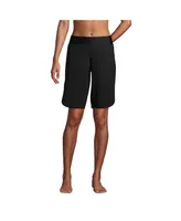 Lands' End Women's 11" Quick Dry Modest Swim Shorts with Panty