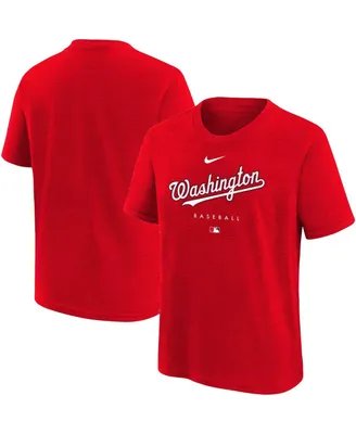 Big Boys and Girls Nike Red Washington Nationals Authentic Collection Early Work Tri-Blend T-shirt