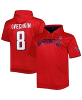 Men's Fanatics Alexander Ovechkin Red Washington Capitals Big and Tall Captain Patch Name Number Pullover Hoodie