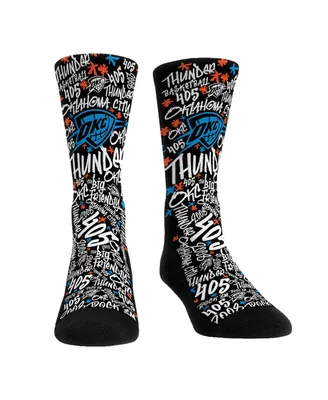 Men's and Women's Rock 'Em Socks Oklahoma City Thunder Graffiti Crew Socks