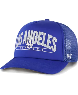 Men's '47 Brand Royal Los Angeles Dodgers Backhaul Foam Trucker Snapback Hat