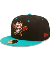 Men's New Era Black, Turquoise Veleros de Columbus Copa De La Diversion 59FIFTY Fitted Hat