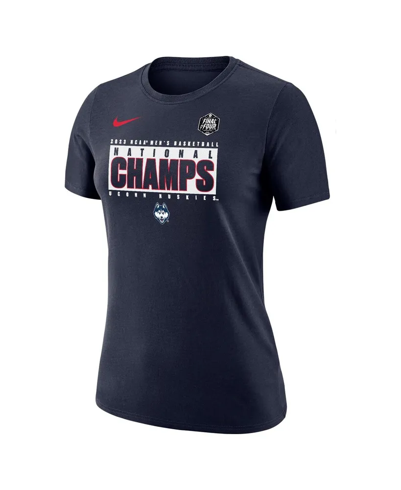 Women's Nike Navy UConn Huskies 2023 Ncaa Men's Basketball National Champions Pebble T-shirt