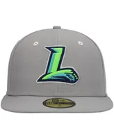 Men's New Era Gray Lynchburg Hillcats Authentic Collection Road 59FIFTY Fitted Hat