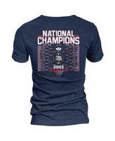 Women's Blue 84 Navy UConn Huskies 2023 Ncaa Men's Basketball National Champions Focus Bracket Tri-Blend V-Neck T-shirt