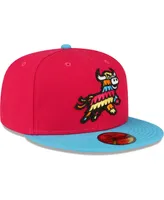 Men's New Era Coral Erie SeaWolves Copa De La Diversion 59FIFTY Fitted Hat