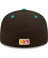 Men's New Era Black, Turquoise Veleros de Columbus Copa De La Diversion 59FIFTY Fitted Hat