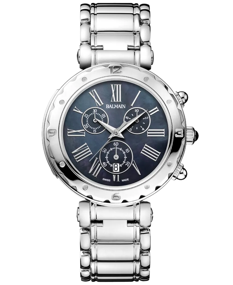 Balmain Women's Swiss Chronograph Balmainia Stainless Steel Bracelet Watch 38mm