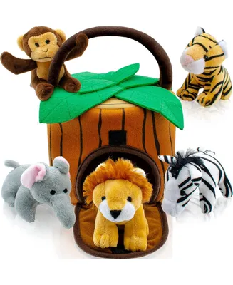 Play22usa Plush Talking Stuffed Animals Jungle Set