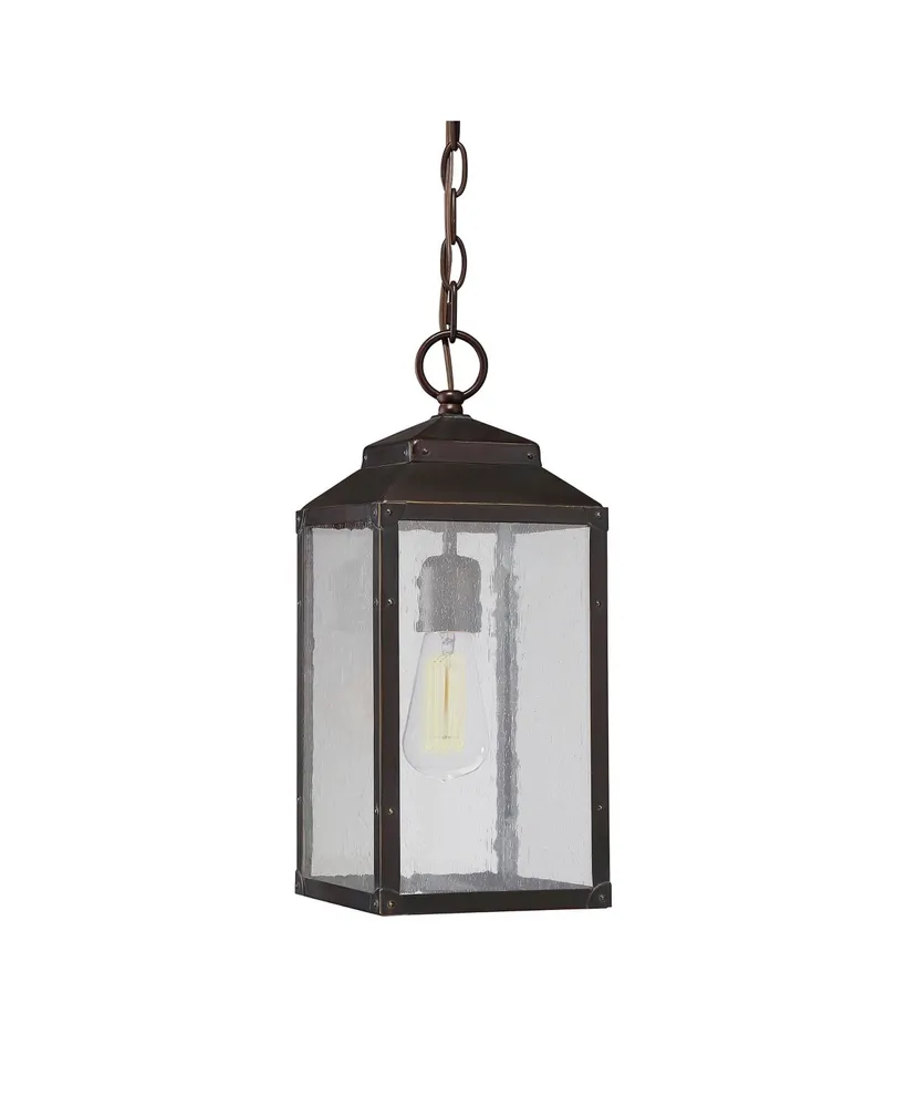 Savoy House Brennan 1-Light Outdoor Hanging Lantern in English Bronze with Gold