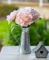 Flora Bunda 13" Tall Peony in Tin