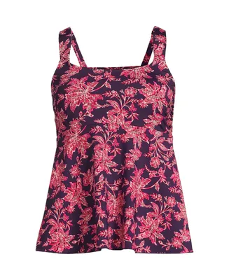 Lands' End Women's Dd-Cup Flutter Scoop Neck Tankini Top