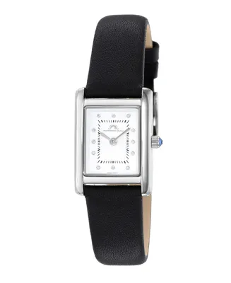 Porsamo Bleu Women's Karolina Diamond Genuine Leather Band Watch 1081AKAL