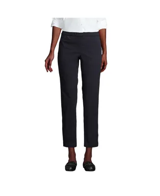 Lands' End Women's Mid Rise Pull On Chino Crop Pants