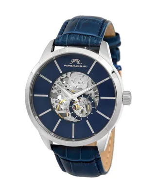 Porsamo Bleu Men's Cassius Automatic Genuine Leather Band Watch 802ACAL