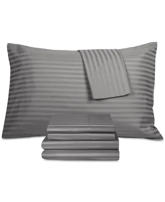 Fairfield Square Collection Brookline Woven Stripe 1400-Thread Count 6-Pc. Sheet Set