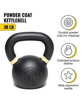 Kettlebell Kings Powder Coated Kettlebell Weights (45LB) For Women & Men | Durable Coating for Grip Strength, Rust Prevention