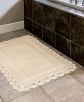 Laura Ashley Crochet Reversible Cotton Bath Rugs