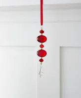 Holiday Lane Ruby Red Holiday Beaded Drop Ornament, Created for Macy's