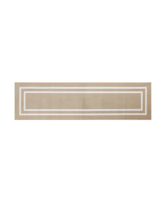 Jean Pierre Double Line Border Tufted - Machine Washable Runner Rug