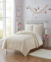 Olivia Finn Plush Embossed Hearts Comforter Sets