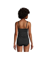 Lands' End Women's Dd-Cup V-Neck Wrap Underwire Tankini Swimsuit Top Adjustable Straps