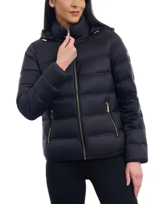 Michael Michael Kors Women's Hooded Packable Bomber Puffer Coat