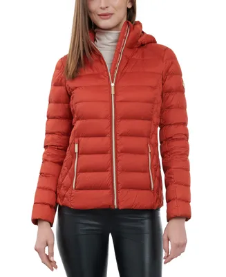 Michael Kors Women's Hooded Packable Down Puffer Coat, Created for Macy's