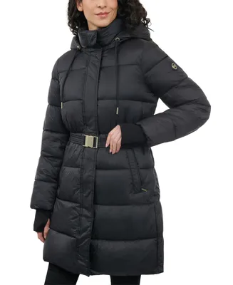 Michael Kors Women's Hooded Belted Puffer Coat