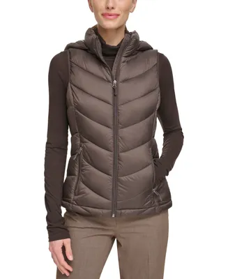 Charter Club Women's Packable Hooded Puffer Vest, Created for Macy's