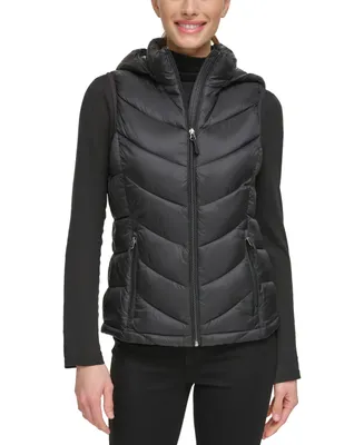 Charter Club Women's Packable Hooded Puffer Vest, Created for Macy's