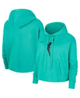 Women's Nike Mint Wnba Logo woman Team 13 Cropped Pullover Hoodie