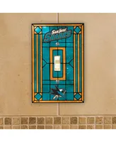 San Jose Sharks Art Glass Switch Plate Cover