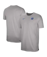 Men's Nike Heather Gray Duke Blue Devils Sideline Coaches Performance Top