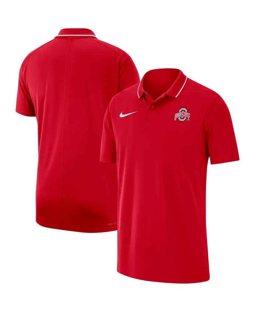 Men's Nike Scarlet Ohio State Buckeyes 2023 Coaches Performance Polo Shirt