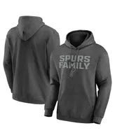 Men's Heathered Charcoal San Antonio Spurs Victory Earned Pullover Hoodie