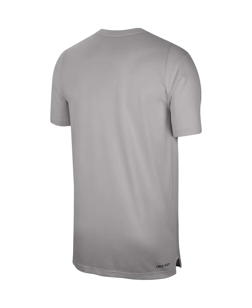 Men's Nike Heather Gray Michigan State Spartans Sideline Coaches Performance Top