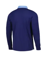 Men's adidas 2023 Player Navy New York City Fc Travel Long Sleeve Polo Shirt