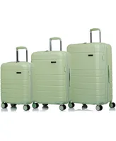 3-Piece Linen Hardside Luggage Set