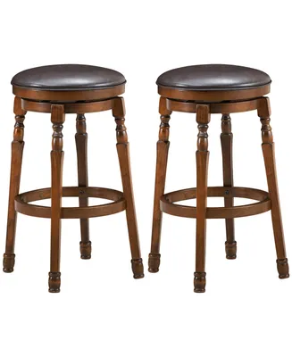 Costway Set of 2 29'' Swivel Bar Stool Leather Dining Kitchen Pub Chair