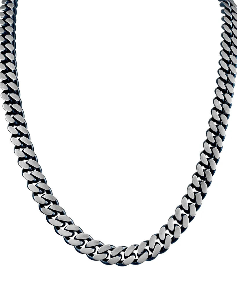 Bulova Men's Classic Curb Chain 24 Necklace in Blue-Plated