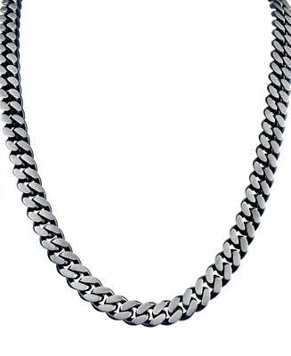 Bulova Men's Classic Curb Chain 24" Necklace in Blue-Plated Stainless Steel