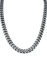 Bulova Men's Classic Curb Chain 24" Necklace in Blue-Plated Stainless Steel