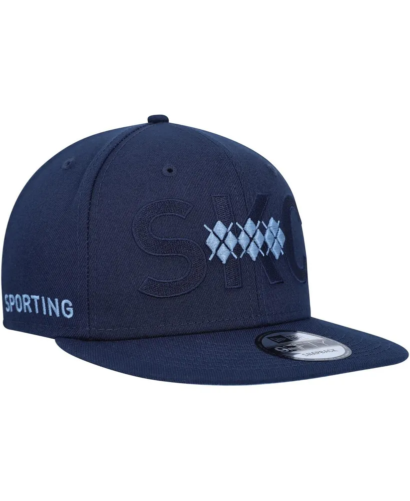 Men's New Era Navy Sporting Kansas City Kick Off 9FIFTY Snapback Hat