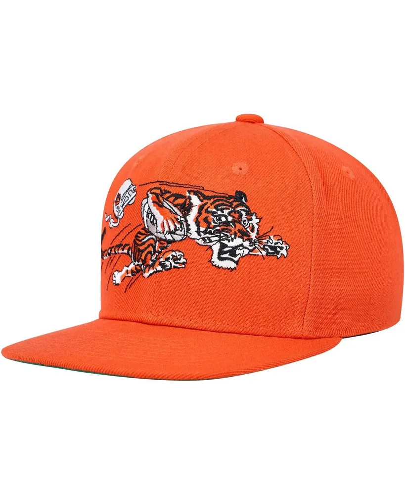 Big Boys and Girls Mitchell & Ness Orange Cincinnati Bengals Gridiron Classics Ground Snapback Hat